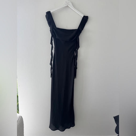 PRINCESS POLLY Lanai Black Maxi Dress 2 - Picture 5 of 8